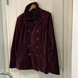 NWOT Calvin Klein Cotton Velveteen Double Breasted Jacket